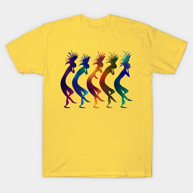 Native American Kokopelli Abstract Art T-Shirt by taiche